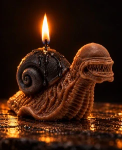 Hnědý šnek Alien